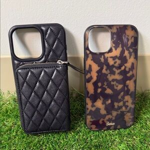 Sonix Quilted Black and Tortoise Shell Phone Cases Bundle IPhone 14 Pro Max